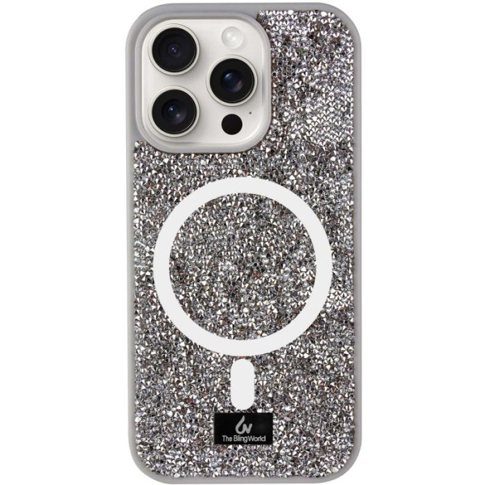 TPU чохол Bling World Rock Diamond with MagSafe для Apple iPhone 16 Pro Max (6.9")