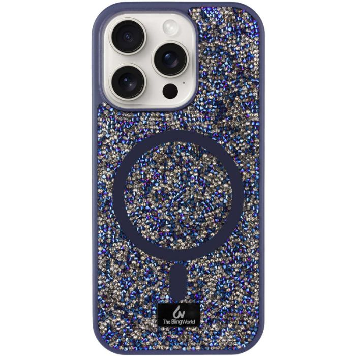 TPU чохол Bling World Rock Diamond with MagSafe для Apple iPhone 16 Pro Max (6.9")