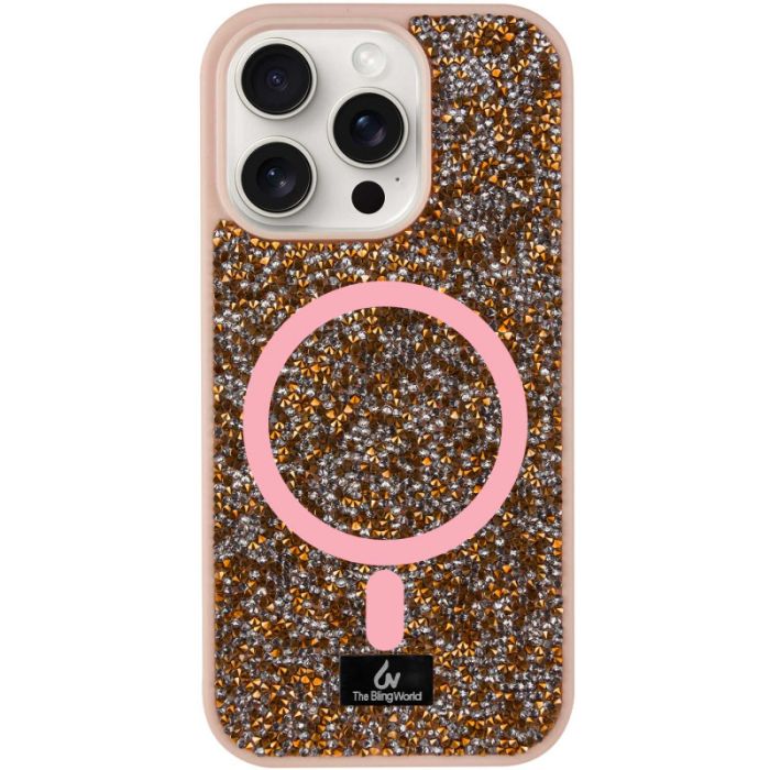 TPU чохол Bling World Rock Diamond with MagSafe для Apple iPhone 16 Pro Max (6.9")