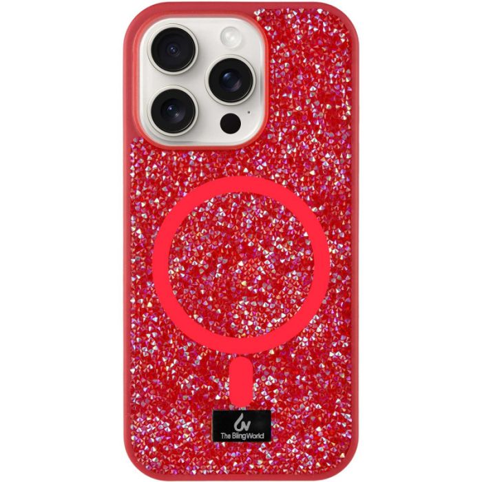 TPU чохол Bling World Rock Diamond with MagSafe для Apple iPhone 16 Pro Max (6.9")