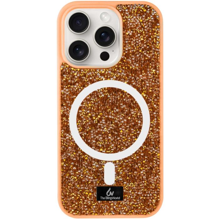 TPU чохол Bling World Rock Diamond with MagSafe для Apple iPhone 16 Pro (6.3")