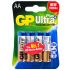 Батарейка GP ULTRA PLUS ALKALINE 1.5V 15AUPHM-2UE4 щелочная LR6, АА (4891199100277)