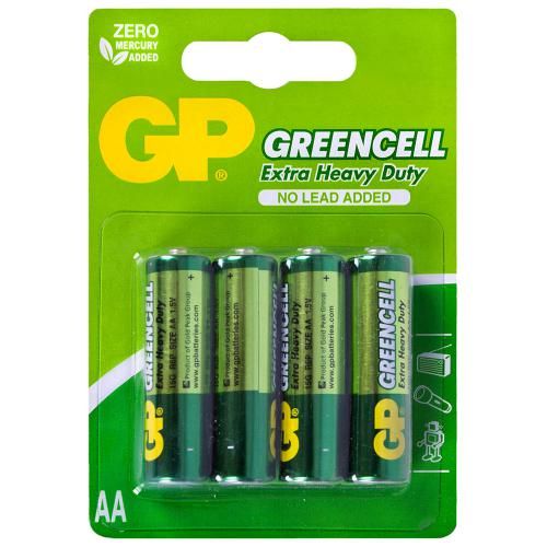 Батарейка GP GREENCELL 1.5V солевая 15G-2UE4, R6, АА