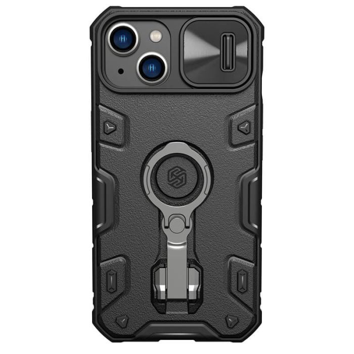 TPU+PC чохол Nillkin CamShield Armor Pro no logo (шторка на камеру) для Apple iPhone 14 / 13 (6.1")