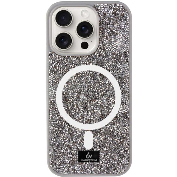 TPU чохол Bling World Rock Diamond with MagSafe для Apple iPhone 14 Pro Max (6.7")