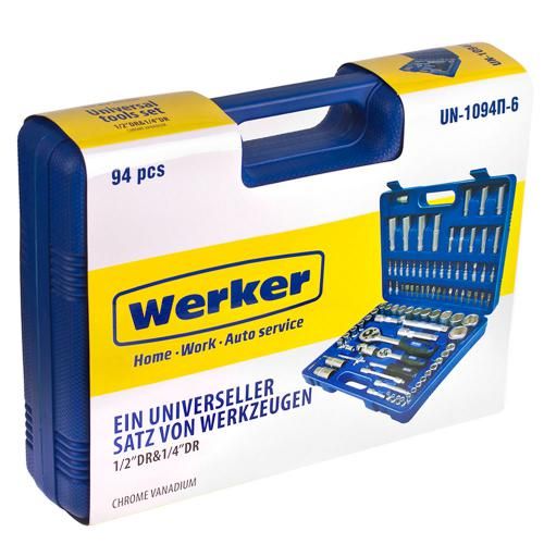 Универсальный набор инструмента 1/4" & 1/2", 94 предм (6 ган.)Werker