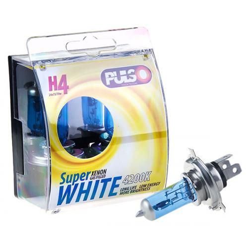 Лампи PULSO/галогенні H4/P43T 24v75/70w super white/plastic box