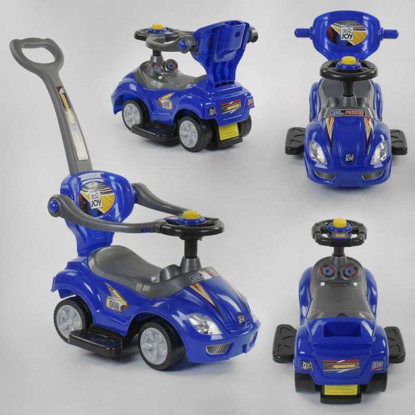 Автомобіль-толокар JOY Синій (7008 - В) з батьківською ручкою