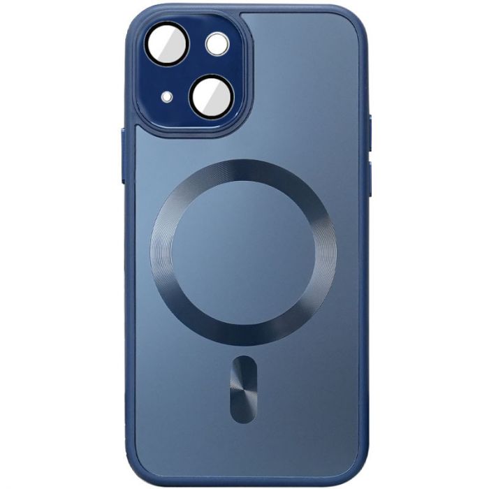 Чохол TPU+Glass Sapphire Midnight with MagSafe для Apple iPhone 14 (6.1")