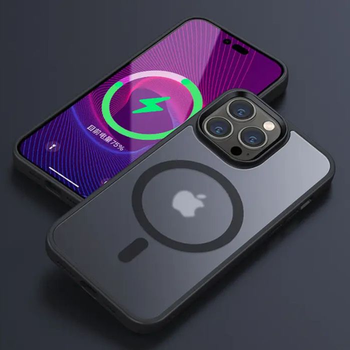 TPU+PC чохол Metal Buttons with MagSafe Colorful для Apple iPhone 15 Pro (6.1")