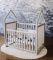 Дитяче ліжечко  Angelo "Будиночок" в біло-сірому кольорі.