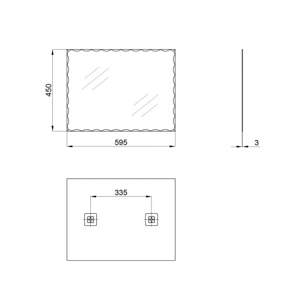 Дзеркало Lidz 140.07.12 450х600