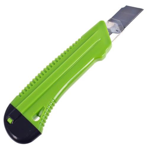 Нож пластиковый усиленный с выдвижным сегментом лезвием 18мм Alloid