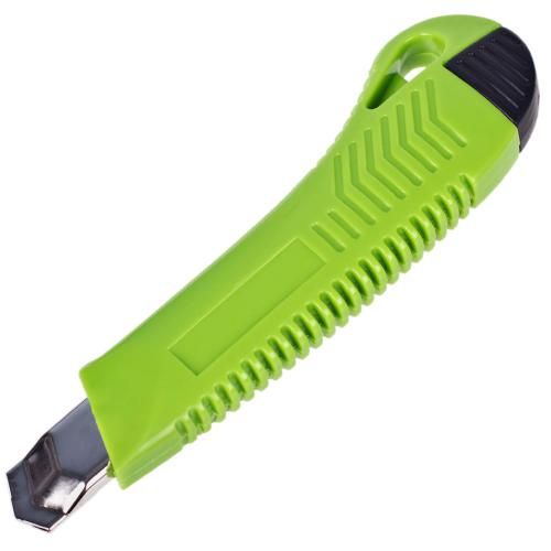 Нож пластиковый с винтовым фиксатором с выдвижным сегментом лезвием 18мм Alloid