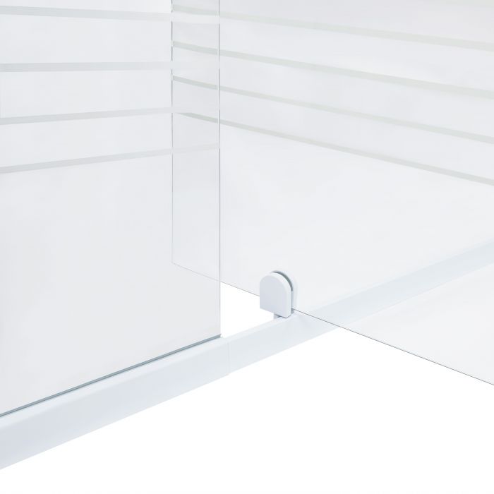 Душевые двери в нишу Qtap Pisces WHI208-9.CP5 79-92х185 см, стекло Pattern 5 мм