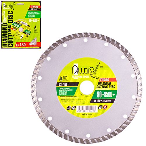 Диск алмазний відрізний Turbo 180 мм Alloid