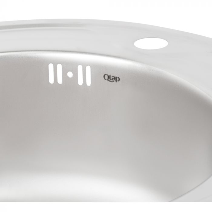 Кухонная мойка Qtap D510 0,8мм Satin (QTD510SAT08)