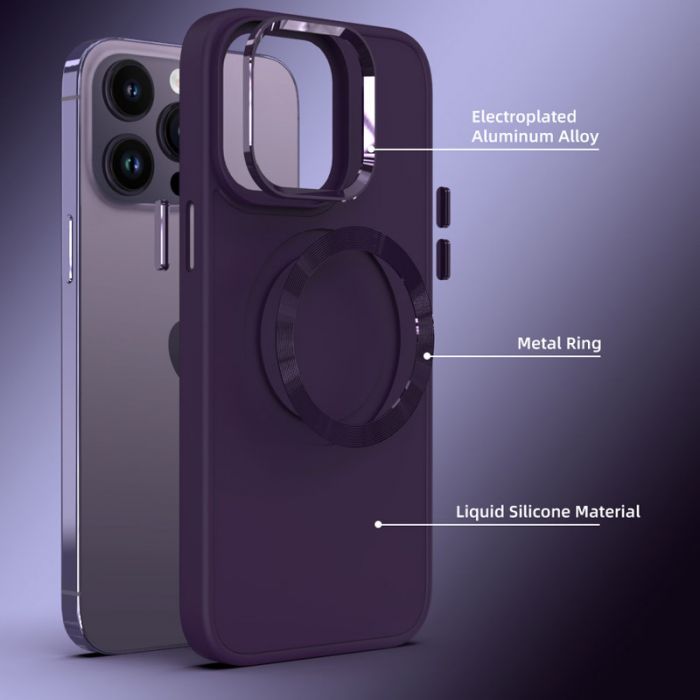TPU чохол Bonbon Metal Style with MagSafe для Apple iPhone 14 Pro (6.1")
