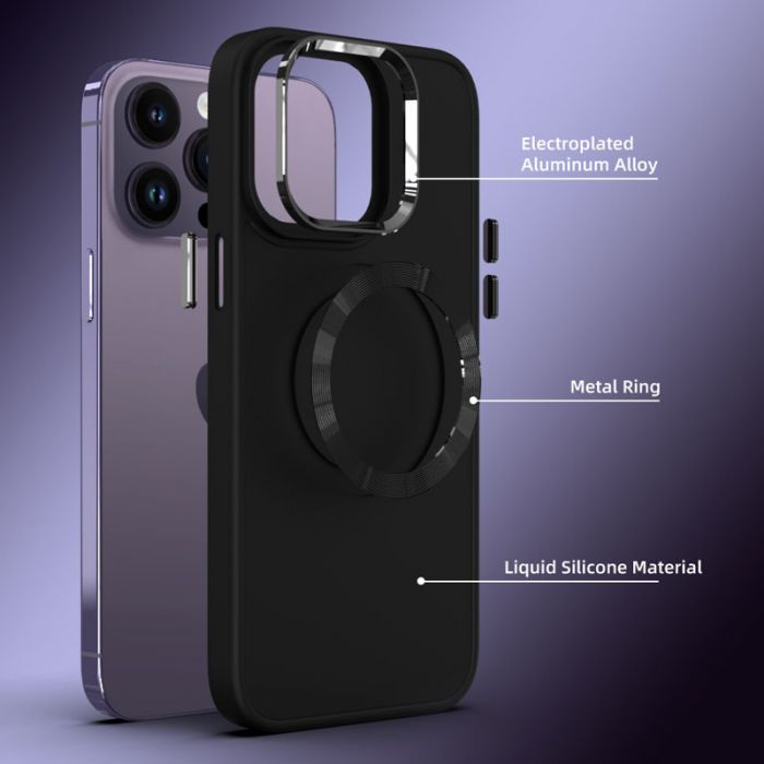 TPU чохол Bonbon Metal Style with MagSafe для Apple iPhone 14 Pro Max (6.7")