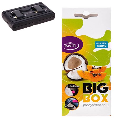 Ароматизатор под сиденье Tasotti / "Big box" - 58g / Papaya&coconut (115799)