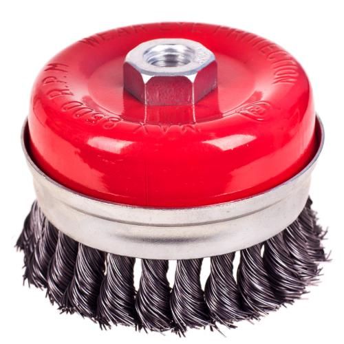 Щітка торцева посилена "пучки крученого дроту" 65мм, М14х2 Alloid