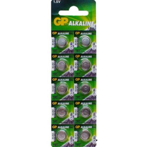 Батарейка GP ALKALINE Button Cell 1.5V 192-U10 щелочная, AG3, LR41