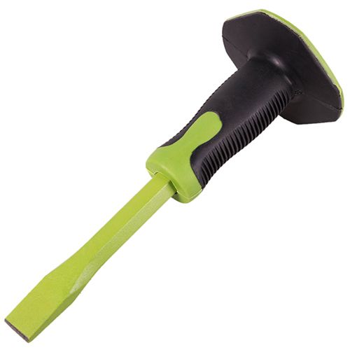 Зубило для каменю пласке 250х16х19мм із захисною рукояткою Alloid