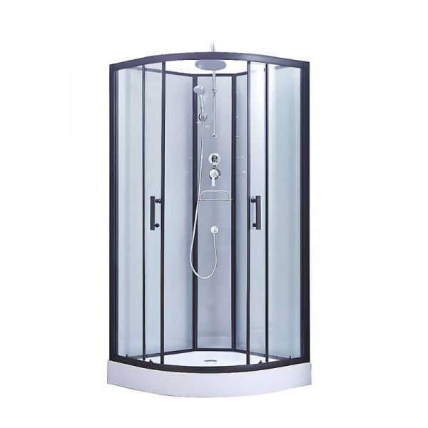 Lidz 5мм фіксоване прозоре скло MAJĄTEK SB90x90.LOW.TR