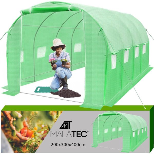 Теплиця - парник MALATEC 4х3х2 м 12м, полікарбонат