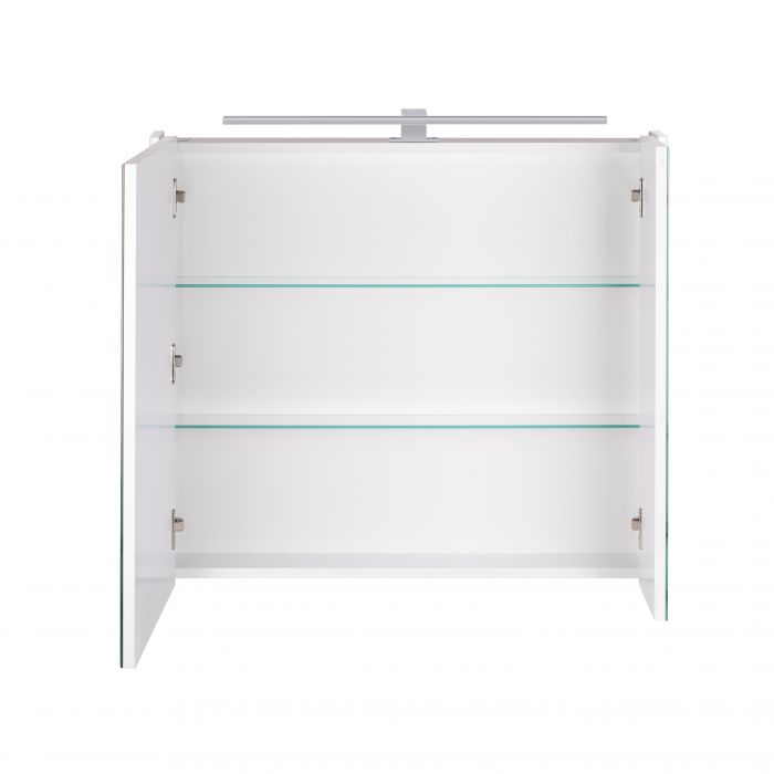 Зеркальный подвесной шкаф Qtap Albatross 800х700х145 White с LED-подсветкой QT0177ZP800LW