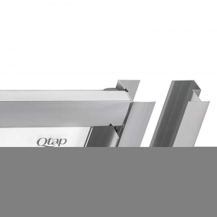 Душевые двери в нишу Qtap Uniford CRM207.C4 68-71x185 см, стекло Clear 4 мм, покрытие CalcLess