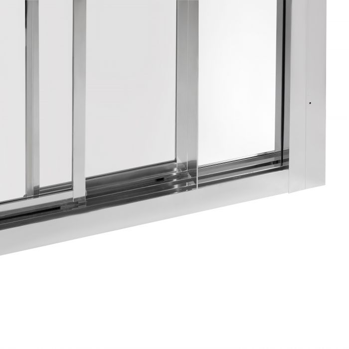 Душевые двери в нишу Qtap Uniford CRM207.C4 68-71x185 см, стекло Clear 4 мм, покрытие CalcLess