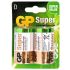 Батарейка GP SUPER ALKALINE 1.5V 13A-U2 лужна, LR20, D (4891199000003)