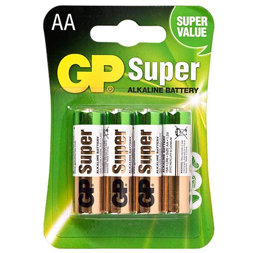 Батарейка GP SUPER ALKALINE 1.5V 15A-U4 щелочная, LR6, АА