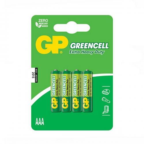 Батарейка GP GREENCELL 1.5V солевая 24G-U4, R03, ААA