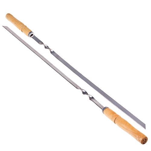 Шампур SS с деревянной ручкой 600х10х2мм КК-Ш60Д