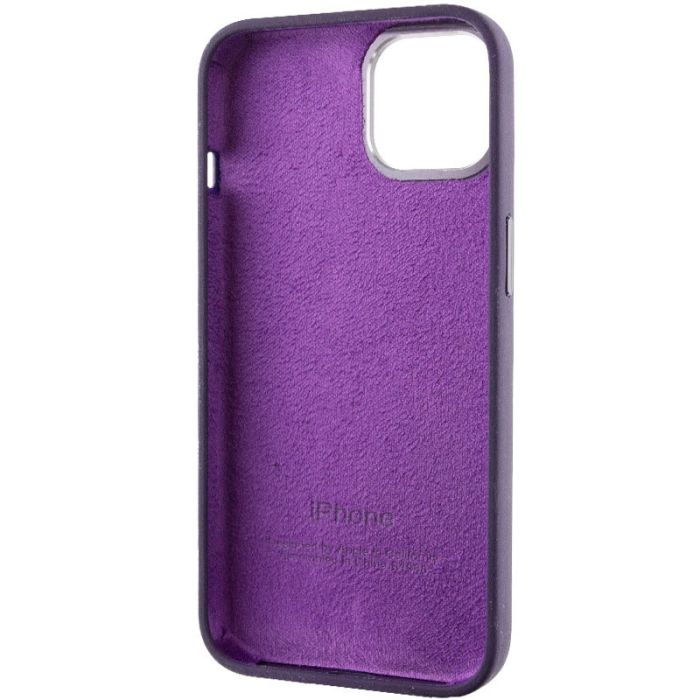 Чохол Silicone Case Metal Buttons (AA) для Apple iPhone 13 (6.1")