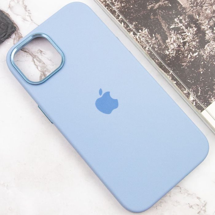 Чохол Silicone Case Metal Buttons (AA) для Apple iPhone 14 (6.1")