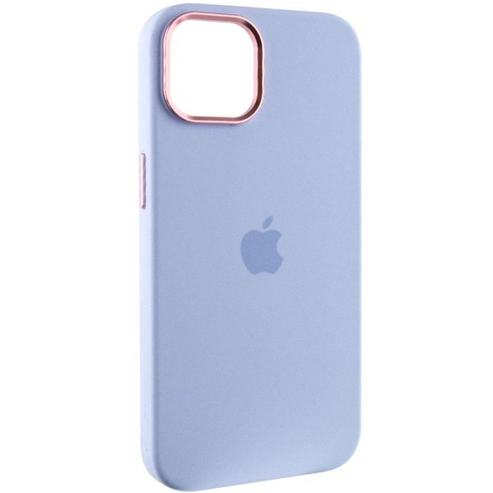 Чохол Silicone Case Metal Buttons (AA) для Apple iPhone 14 (6.1")