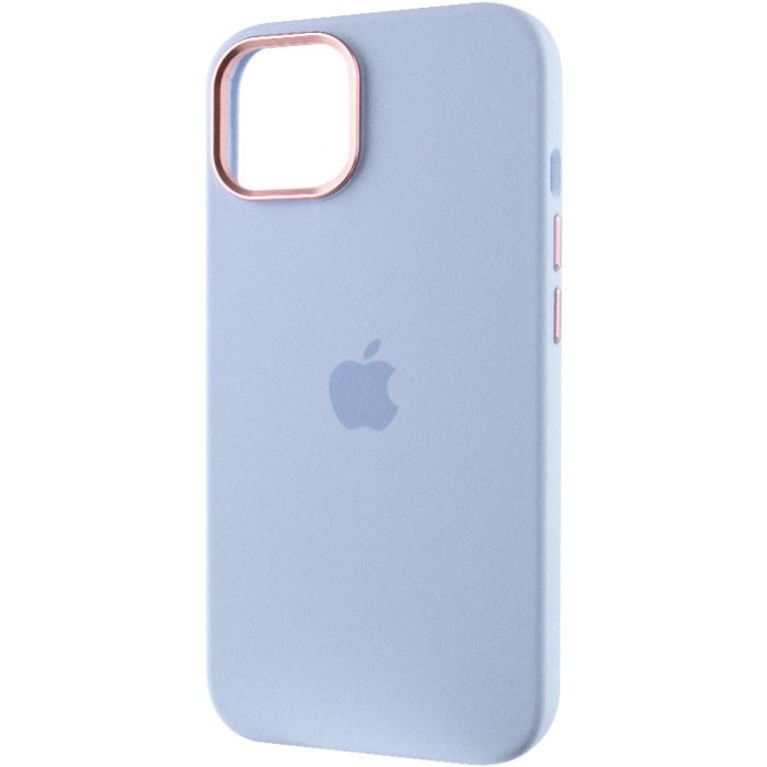 Чохол Silicone Case Metal Buttons (AA) для Apple iPhone 14 (6.1")