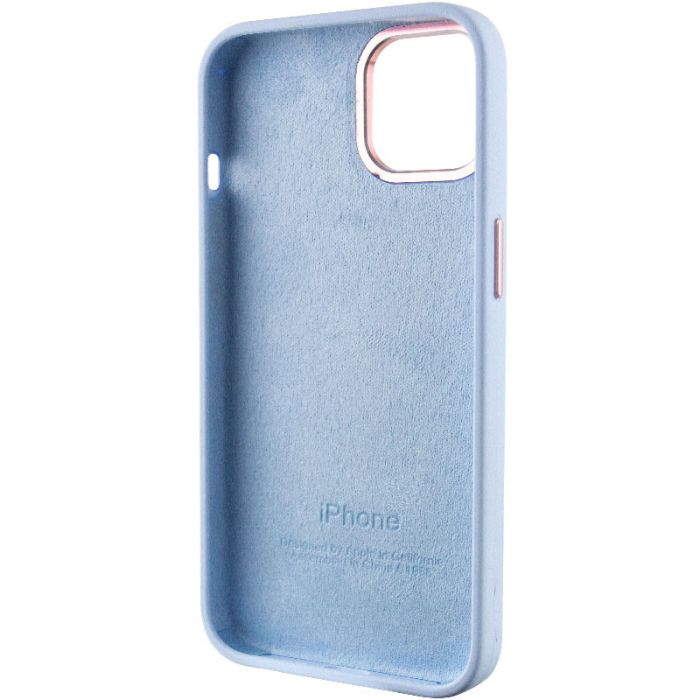 Чохол Silicone Case Metal Buttons (AA) для Apple iPhone 14 (6.1")