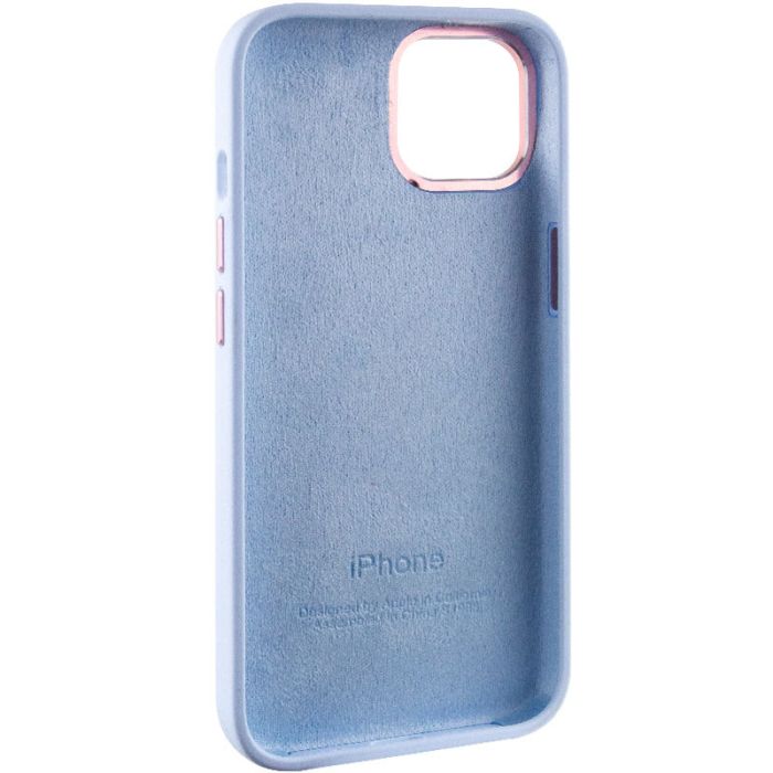 Чохол Silicone Case Metal Buttons (AA) для Apple iPhone 14 (6.1")