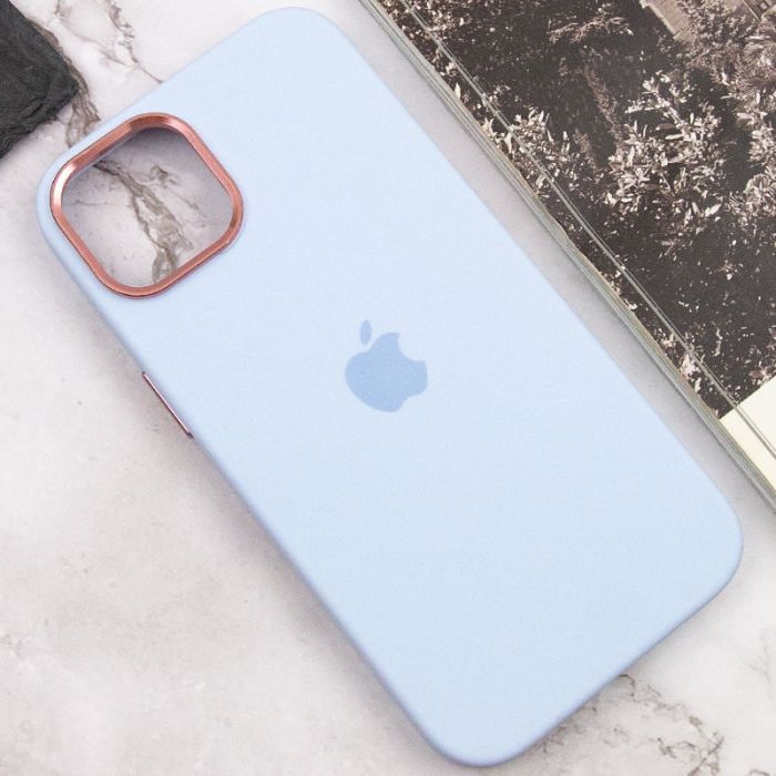 Чохол Silicone Case Metal Buttons (AA) для Apple iPhone 14 (6.1")