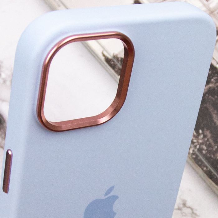 Чохол Silicone Case Metal Buttons (AA) для Apple iPhone 14 (6.1")