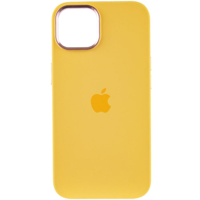 Чохол Silicone Case Metal Buttons (AA) для Apple iPhone 14 (6.1")