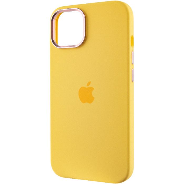 Чохол Silicone Case Metal Buttons (AA) для Apple iPhone 14 (6.1")