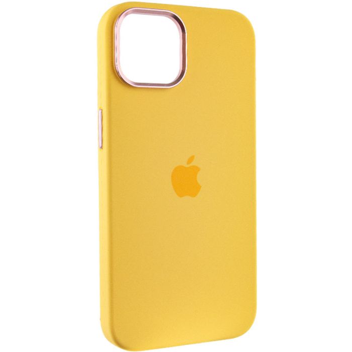 Чохол Silicone Case Metal Buttons (AA) для Apple iPhone 14 (6.1")