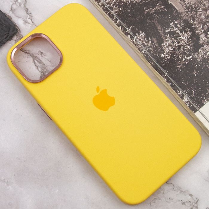 Чохол Silicone Case Metal Buttons (AA) для Apple iPhone 14 (6.1")