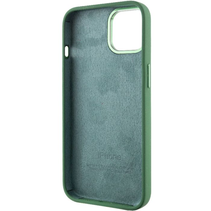 Чохол Silicone Case Metal Buttons (AA) для Apple iPhone 14 (6.1")