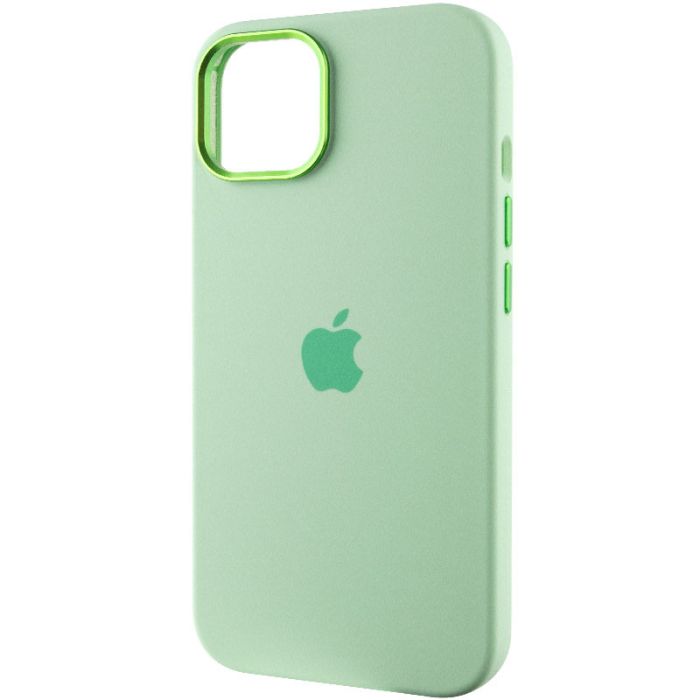 Чохол Silicone Case Metal Buttons (AA) для Apple iPhone 14 (6.1")